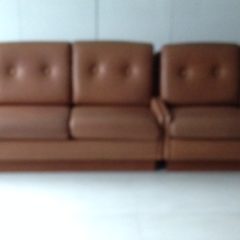Ledersofa „cognac and wine“
