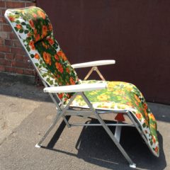 70er Jahre Gartenstuhl „Flowerpower“